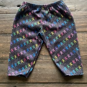 American Girl Pleasant Company PJs of Today Pajama Pants Black Rainbow